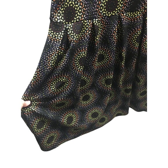 LuLaRoe Dress Women's Size 2XL Black Multicolor Circles Midi - Picture 5 of 7